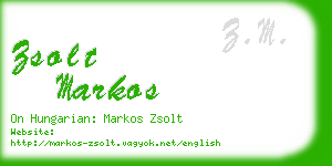 zsolt markos business card